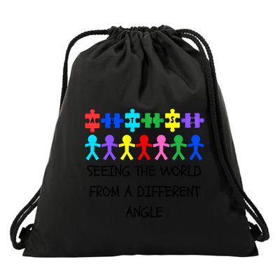 Autism Seeing The World From A Different Angle Awareness2024 Gift Drawstring Bag