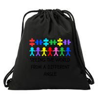 Autism Seeing The World From A Different Angle Awareness2024 Gift Drawstring Bag