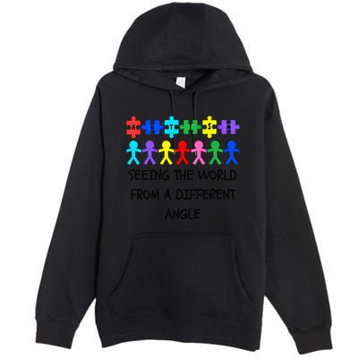 Autism Seeing The World From A Different Angle Awareness2024 Gift Premium Pullover Hoodie