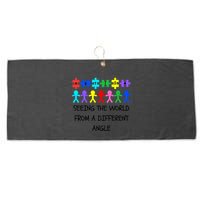 Autism Seeing The World From A Different Angle Awareness2024 Gift Large Microfiber Waffle Golf Towel