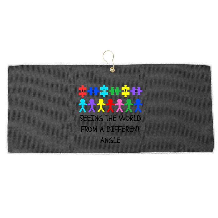 Autism Seeing The World From A Different Angle Awareness2024 Gift Large Microfiber Waffle Golf Towel