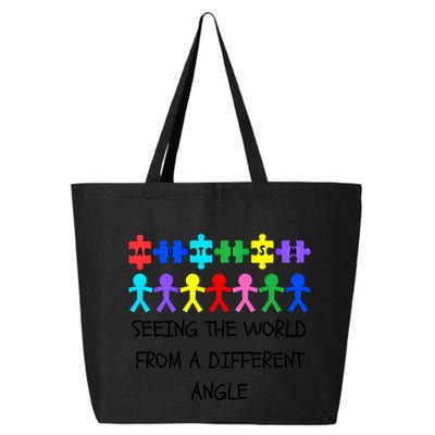 Autism Seeing The World From A Different Angle Awareness2024 Gift 25L Jumbo Tote