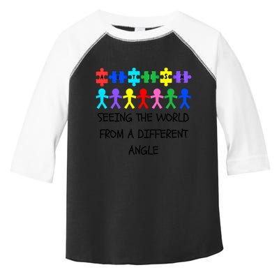 Autism Seeing The World From A Different Angle Awareness2024 Gift Toddler Fine Jersey T-Shirt