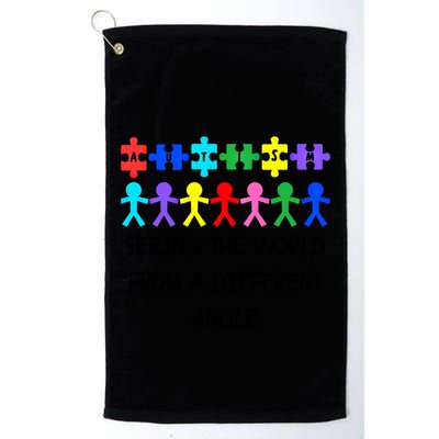 Autism Seeing The World From A Different Angle Awareness2024 Gift Golf Towel