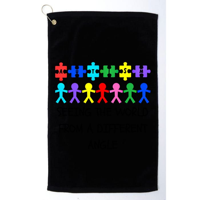 Autism Seeing The World From A Different Angle Awareness2024 Gift Golf Towel