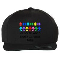 Autism Seeing The World From A Different Angle Awareness2024 Gift Wool Snapback Cap