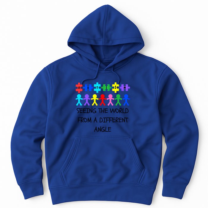 Autism Seeing The World From A Different Angle Awareness2024 Gift Hoodie