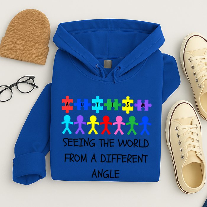Autism Seeing The World From A Different Angle Awareness2024 Gift Hoodie