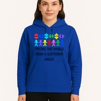 Autism Seeing The World From A Different Angle Awareness2024 Gift Hoodie