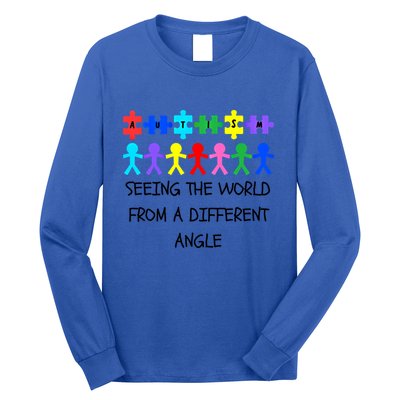Autism Seeing The World From A Different Angle Awareness2024 Gift Long Sleeve Shirt