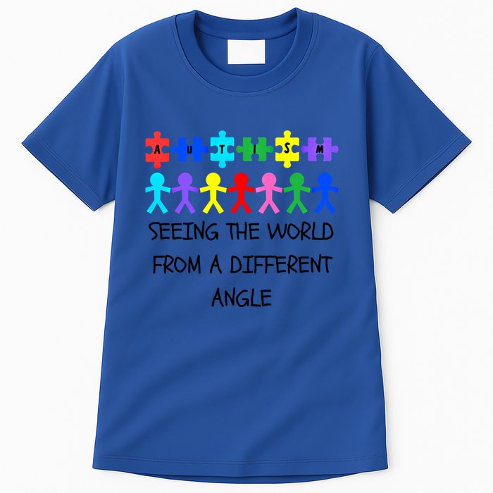 Autism Seeing The World From A Different Angle Awareness2024 Gift Tall T-Shirt