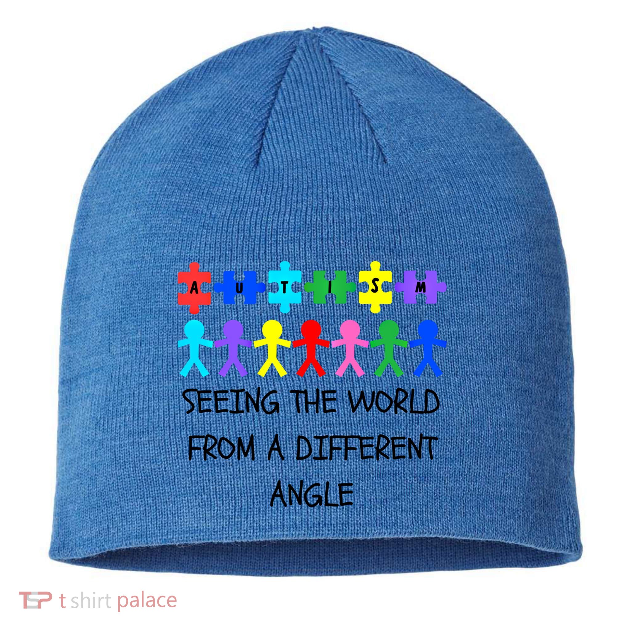 Autism Seeing The World From A Different Angle Awareness2024 Gift Sustainable Beanie