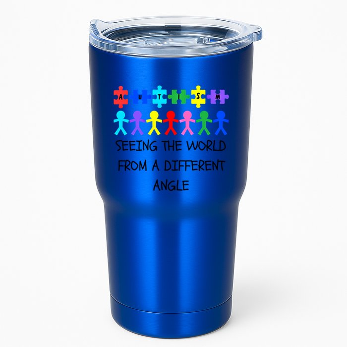 Autism Seeing The World From A Different Angle Awareness2024 Gift Tumbler