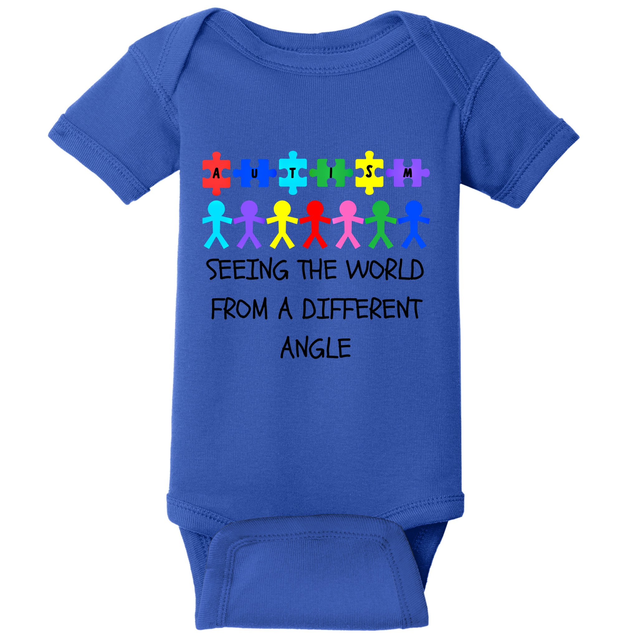 Autism Seeing The World From A Different Angle Awareness2024 Gift Baby Bodysuit