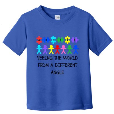 Autism Seeing The World From A Different Angle Awareness2024 Gift Toddler T-Shirt
