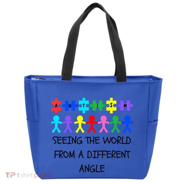 Autism Seeing The World From A Different Angle Awareness2024 Gift Zip Tote Bag