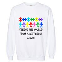 Autism Seeing The World From A Different Angle Awareness2024 Gift Garment-Dyed Sweatshirt