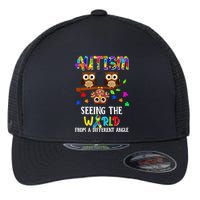 Autism Seeing The World From A Different Angle Gift Flexfit Unipanel Trucker Cap