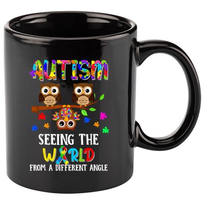 Autism Seeing The World From A Different Angle Gift 11oz C Handle Ceramic Mug