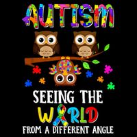 Autism Seeing The World From A Different Angle Gift Flat Bill Trucker Hat
