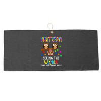 Autism Seeing The World From A Different Angle Gift Large Microfiber Waffle Golf Towel
