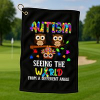 Autism Seeing The World From A Different Angle Gift Golf Towel