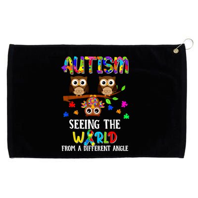 Autism Seeing The World From A Different Angle Gift Grommeted Golf Towel