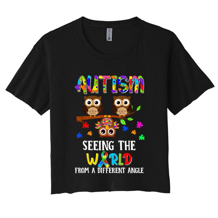 Autism Seeing The World From A Different Angle Gift Crop Top