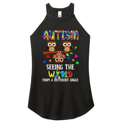 Autism Seeing The World From A Different Angle Gift Women's Perfect Tri Rocker Tank