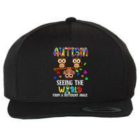 Autism Seeing The World From A Different Angle Gift Wool Snapback Cap