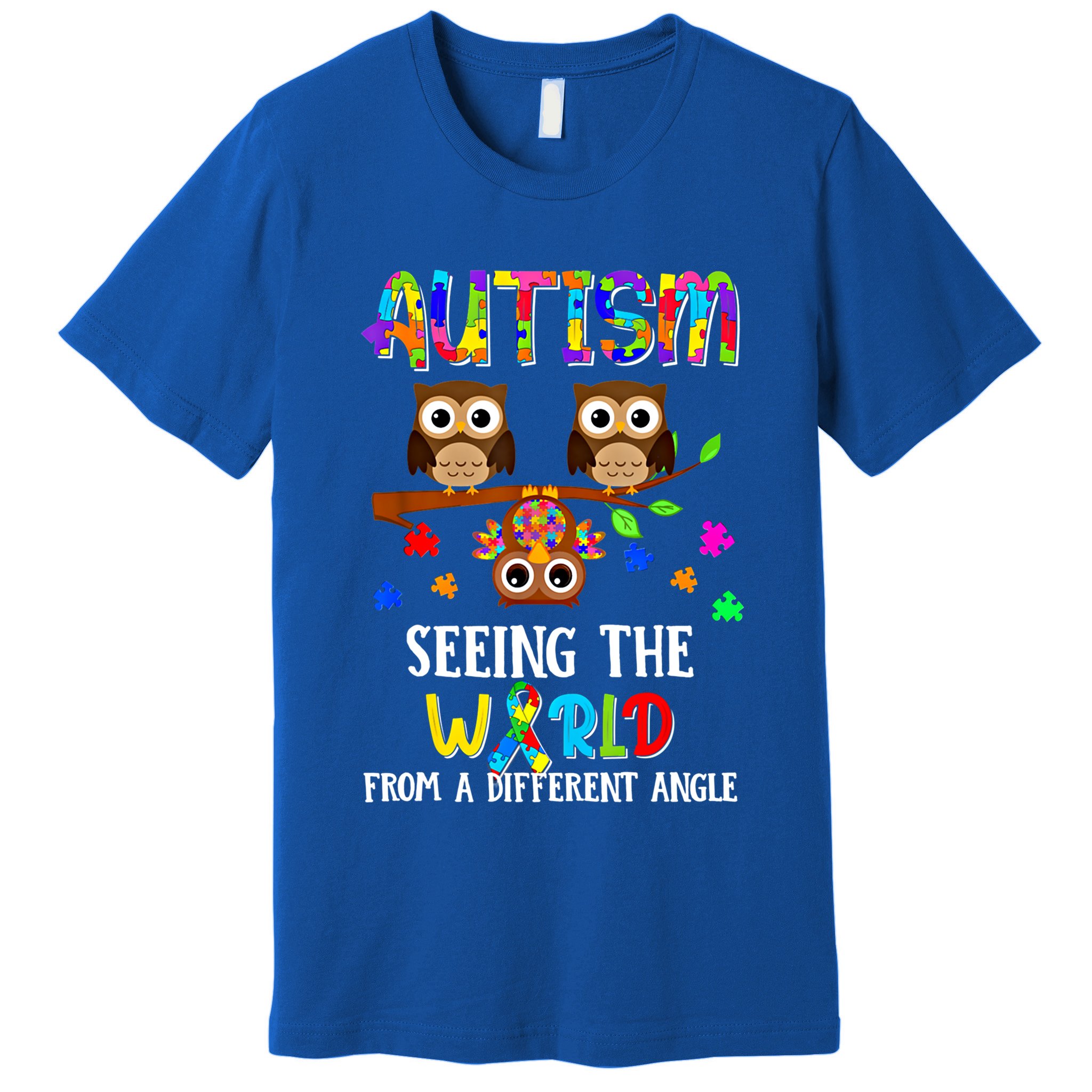 Autism Seeing The World From A Different Angle Gift Premium T-Shirt