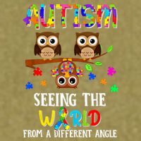 Autism Seeing The World From A Different Angle Gift Garment-Dyed Women's Muscle Tee