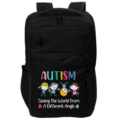 Autism Seeing The World From A Different Angle Gift Impact Tech Backpack