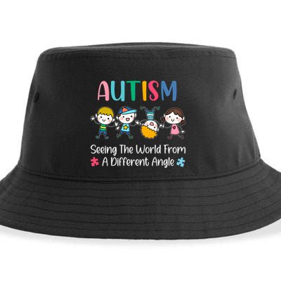 Autism Seeing The World From A Different Angle Gift Sustainable Bucket Hat