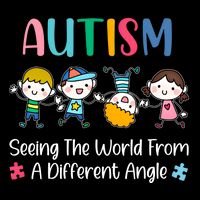 Autism Seeing The World From A Different Angle Gift 7-Panel Snapback Hat