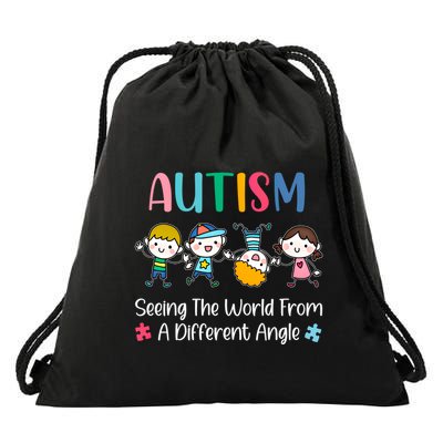 Autism Seeing The World From A Different Angle Gift Drawstring Bag
