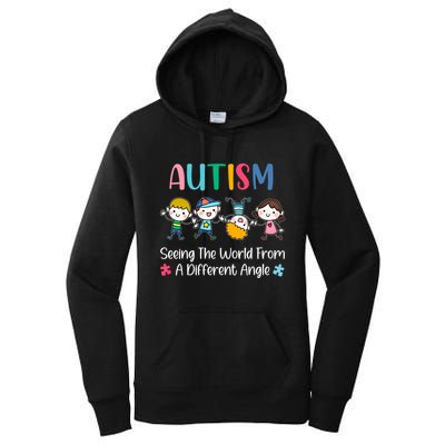 Autism Seeing The World From A Different Angle Gift Women's Pullover Hoodie