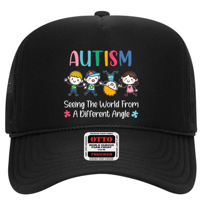 Autism Seeing The World From A Different Angle Gift Trucker Hat