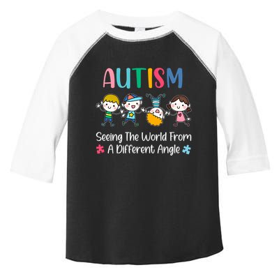 Autism Seeing The World From A Different Angle Gift Toddler Fine Jersey T-Shirt