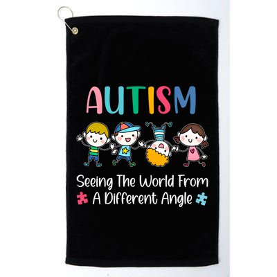 Autism Seeing The World From A Different Angle Gift Golf Towel