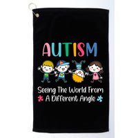Autism Seeing The World From A Different Angle Gift Golf Towel