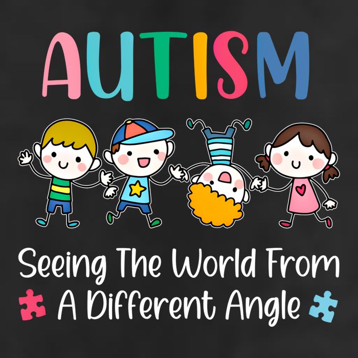 Autism Seeing The World From A Different Angle Gift Golf Towel