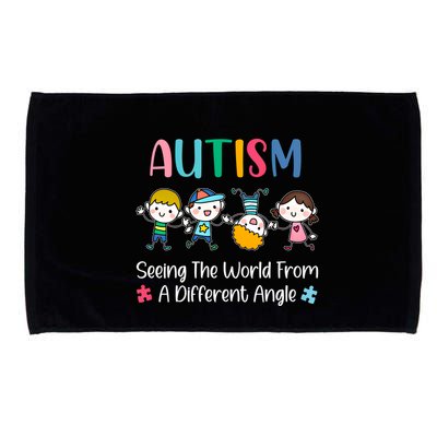 Autism Seeing The World From A Different Angle Gift Microfiber Hand Towel