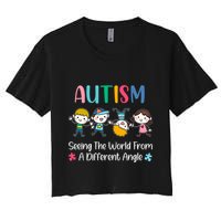 Autism Seeing The World From A Different Angle Gift Crop Top