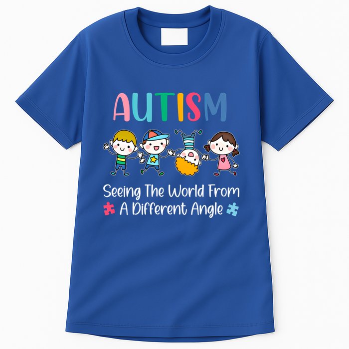 Autism Seeing The World From A Different Angle Gift Tall T-Shirt