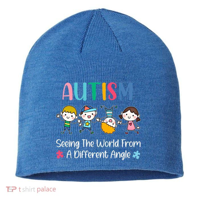 Autism Seeing The World From A Different Angle Gift Sustainable Beanie