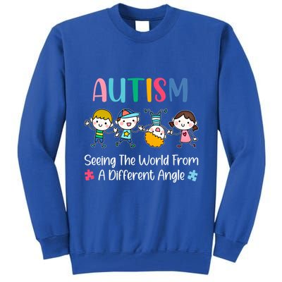 Autism Seeing The World From A Different Angle Gift Tall Sweatshirt
