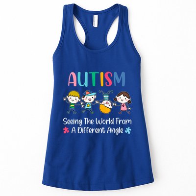 Autism Seeing The World From A Different Angle Gift Womens Tank Top
