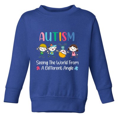 Autism Seeing The World From A Different Angle Gift Toddler Sweatshirt