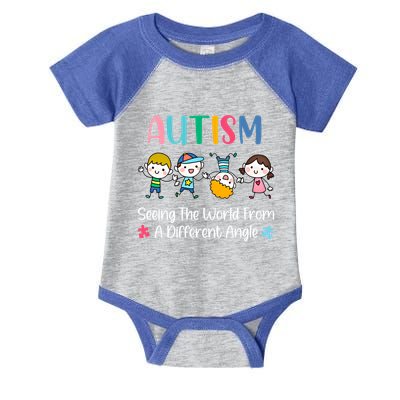 Autism Seeing The World From A Different Angle Gift Infant Baby Jersey Bodysuit